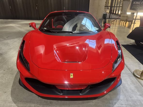 Red Ferrari front after detailing